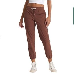 Vuori Miles Jogger High Rise Drawstring Cuffed Tapered Hazelnut Brown Size Small